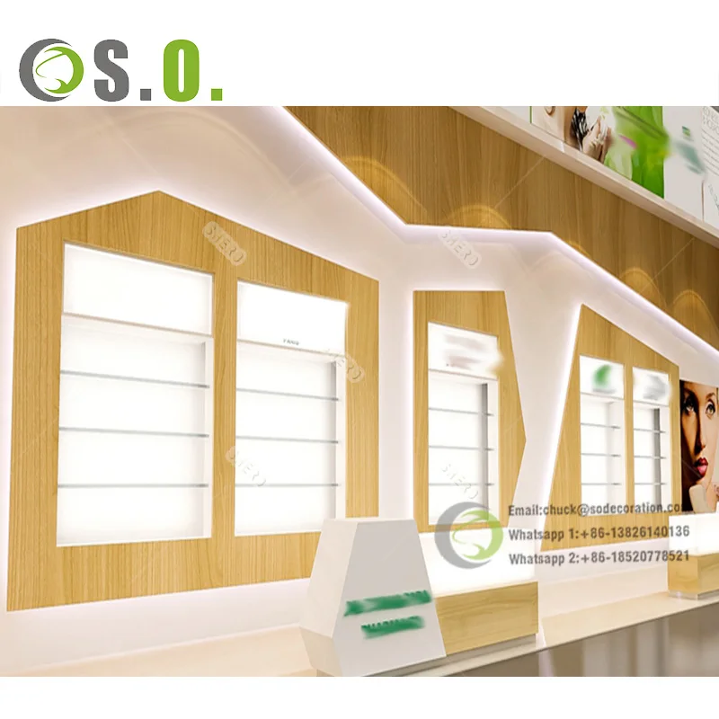 Interior Furniture Shopping Mall  Drugstore Display Showcase Pharmacy Furniture Interior Shelves For Pharmacy