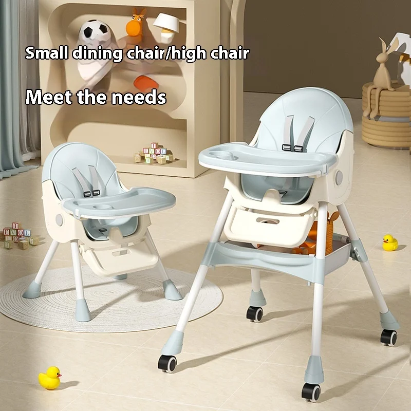 New Arrivals Multi-Function Baby Eating Food Chair Modern Portable Baby Dining Feeding High Chair With Wheels