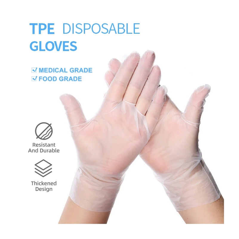 
Machine Biodegradable Rubber Non Sterile Pe Wholesale Medical Plastic Food Grade Examination Powder Free Latex Disposable Gloves 