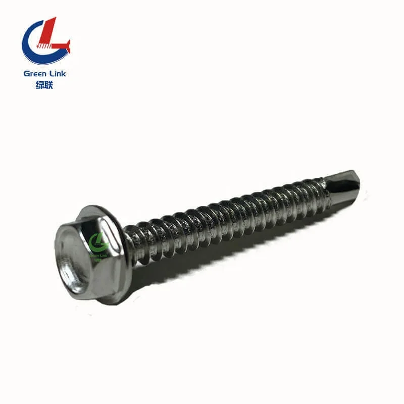 Ss304 Ss316 Hexagon Washer Head Self-drilling Screws Stainless Steel Hex Head Self Drilling Screws With Epdm Washer