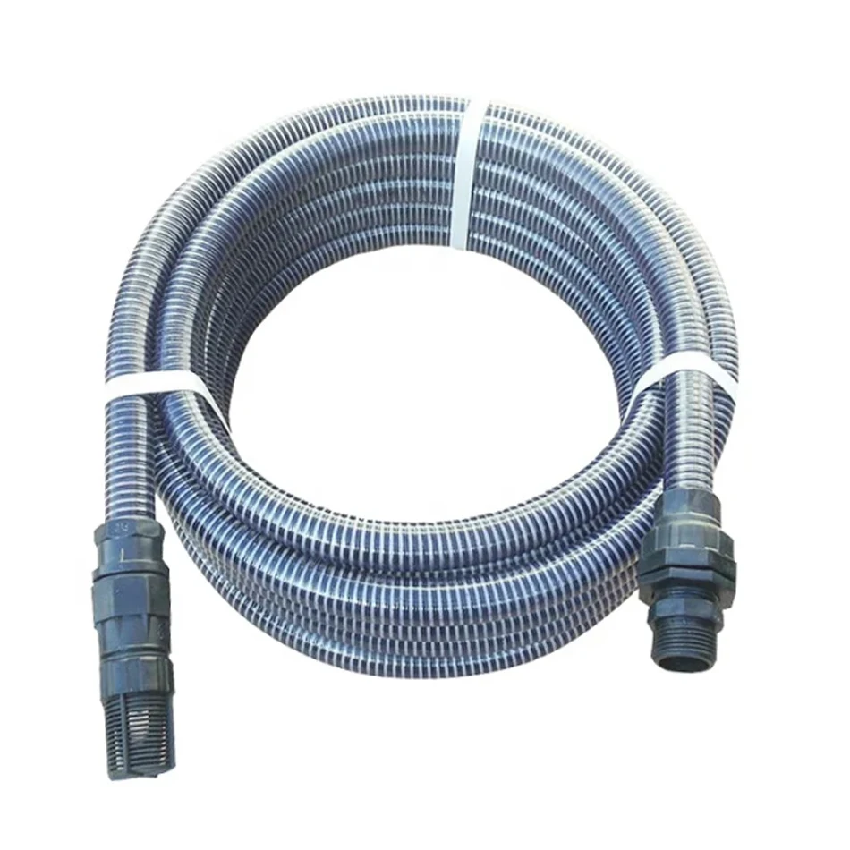 Garden Hose Expandable Thickness 0.5-1.2mm 2 Inch Corrugated Garden Water Pump Flexible PVC Spiral Suction Hose