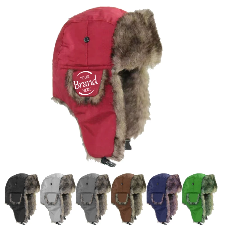 Trapper Warm Workwear Cold Windproof Winter Aviator Trooper Hunting Hat Faux Fur Aviator Hat