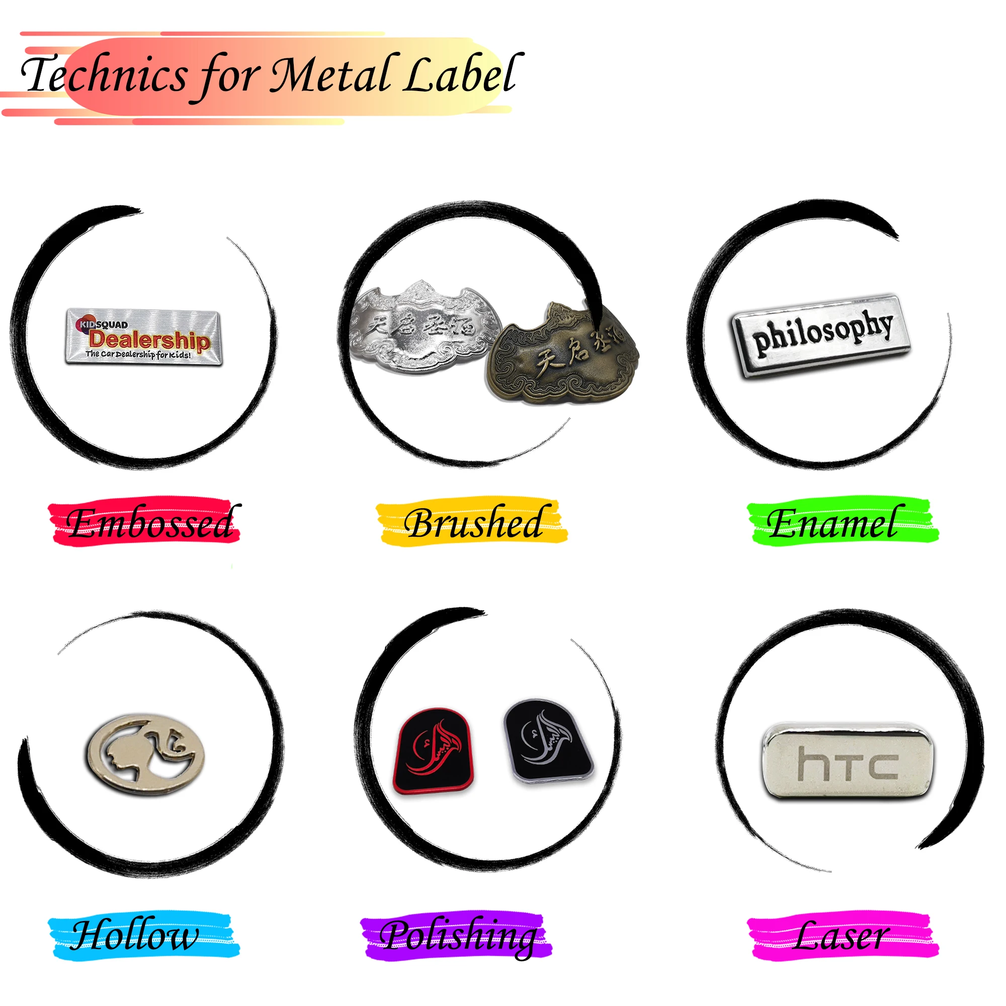 Etiquetas para ropa necklace round blank handbag nomear custom metal signs tag for jewelry apparel handbag swimwear rope