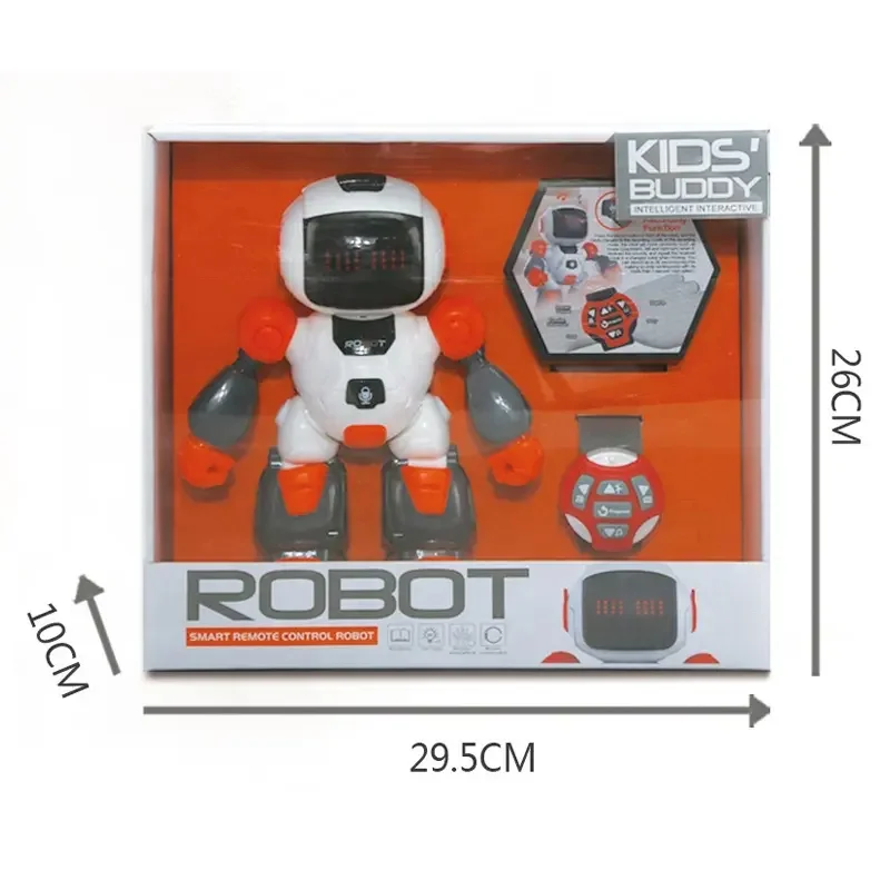 Kids SETM Educational toys Intelligent Watch Control Robot Toy With Light And Sound 4 Channel Mini RC Robot toy