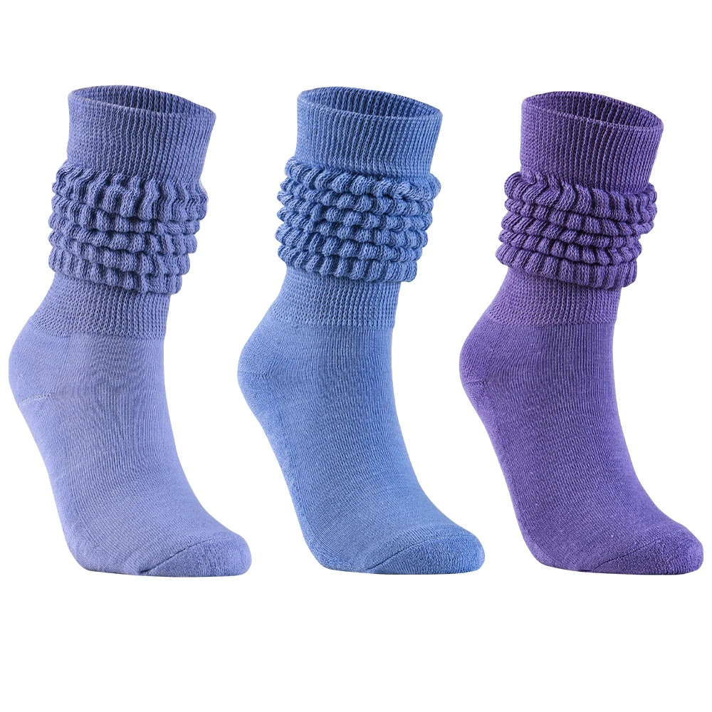 wholesale Christmas  colorful custom women terry bottom knitted charms slouch socks