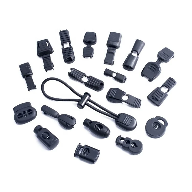 
Factory wholesale Spring Cord Lock Stopper Elastic Toggle Stopper Spring Custom End Stopper Rope tail clamp Plastic Cord Lock 