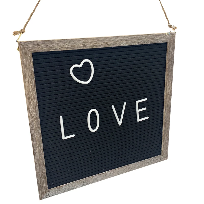 Лидер продаж большая черная войлочная доска с буквами цифры 12x12 дюймов