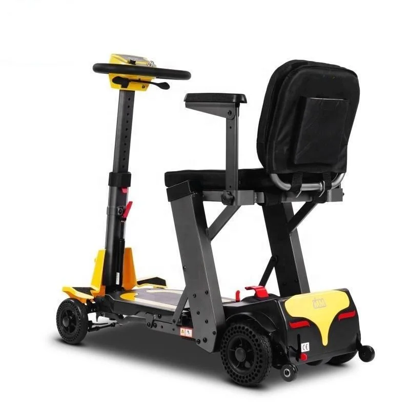 2023 High-end Elderly Disabled Remote-controlled Compact Lighting Folding  Electric Scooter Intelligent Scooter Wheelchair