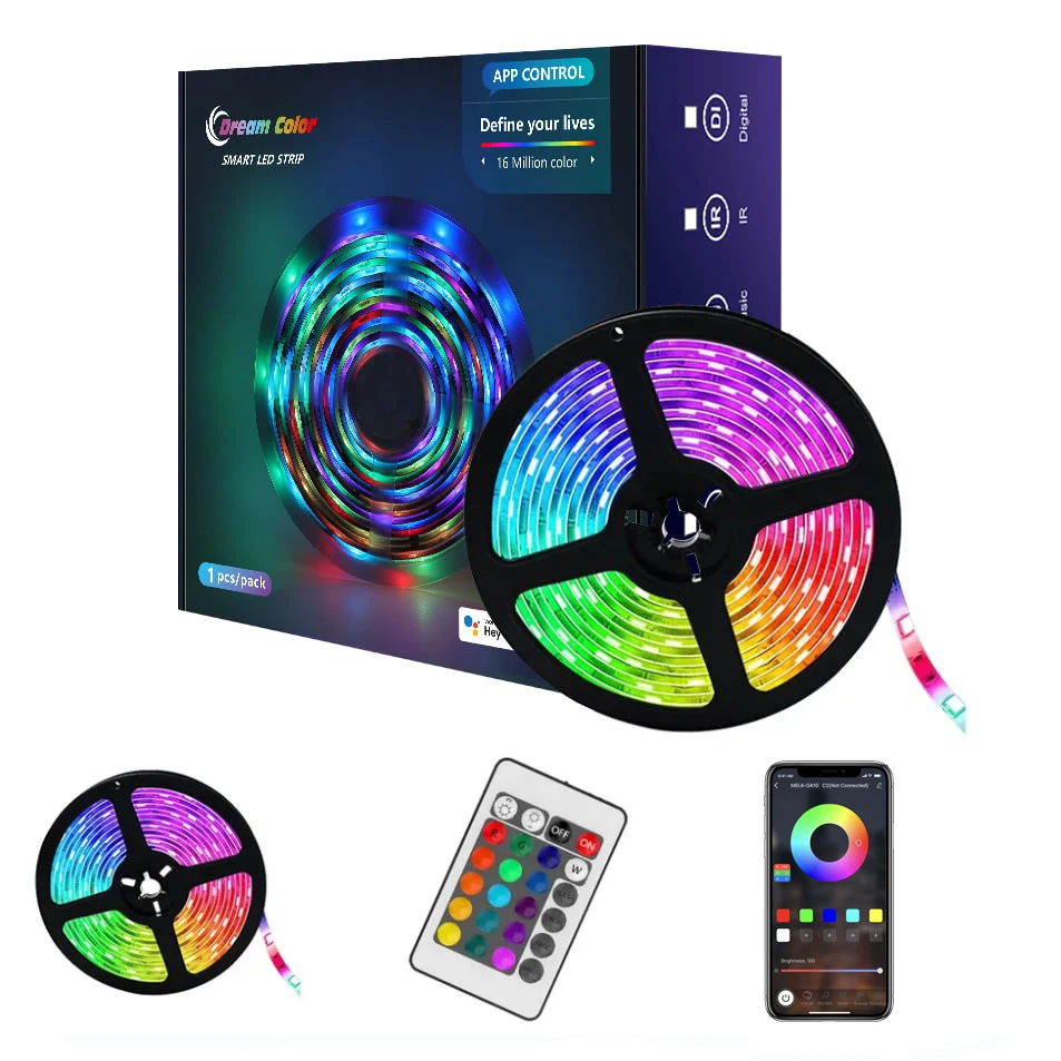 Banqcn DC5V width addressable led strip dream color no need adapter low power consumption energy saving environmental protection