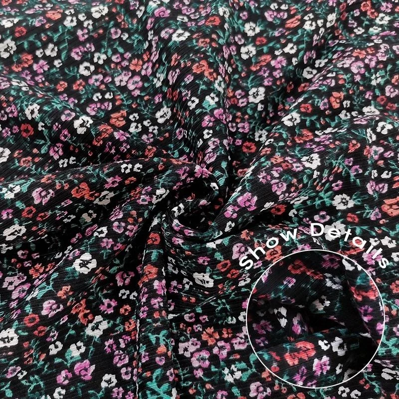 HOT SALE ESSE TEXTILE DTY 3*2 RIB 2-SIDE BRUSH PRINT FABRIC FOR WOMEN DRESS AND SWEATER TELA