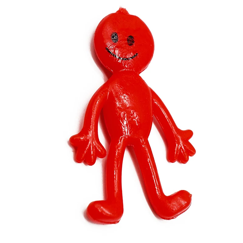 Mini TPR Stress Relief Decompression Toy Funny Little Man Bendy Stretchy Sensory Toy for Kid