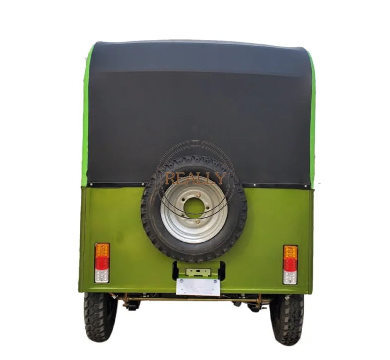 Auto Adult Electric Tricycle Gas Powered Motor Tricycle Tuk Tuk with Rooff
