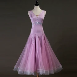 MQ109  Factory International Standard Competition pink Ballroom Dance Dress