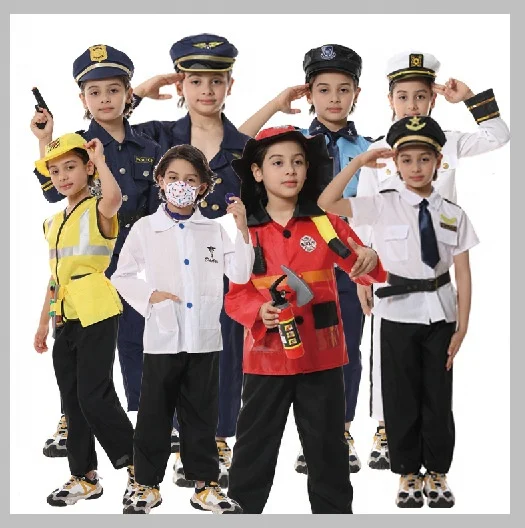 2022 Good Quality Uniform Police Outfits Doctor Character Halloween party cosplay Costume For Kids