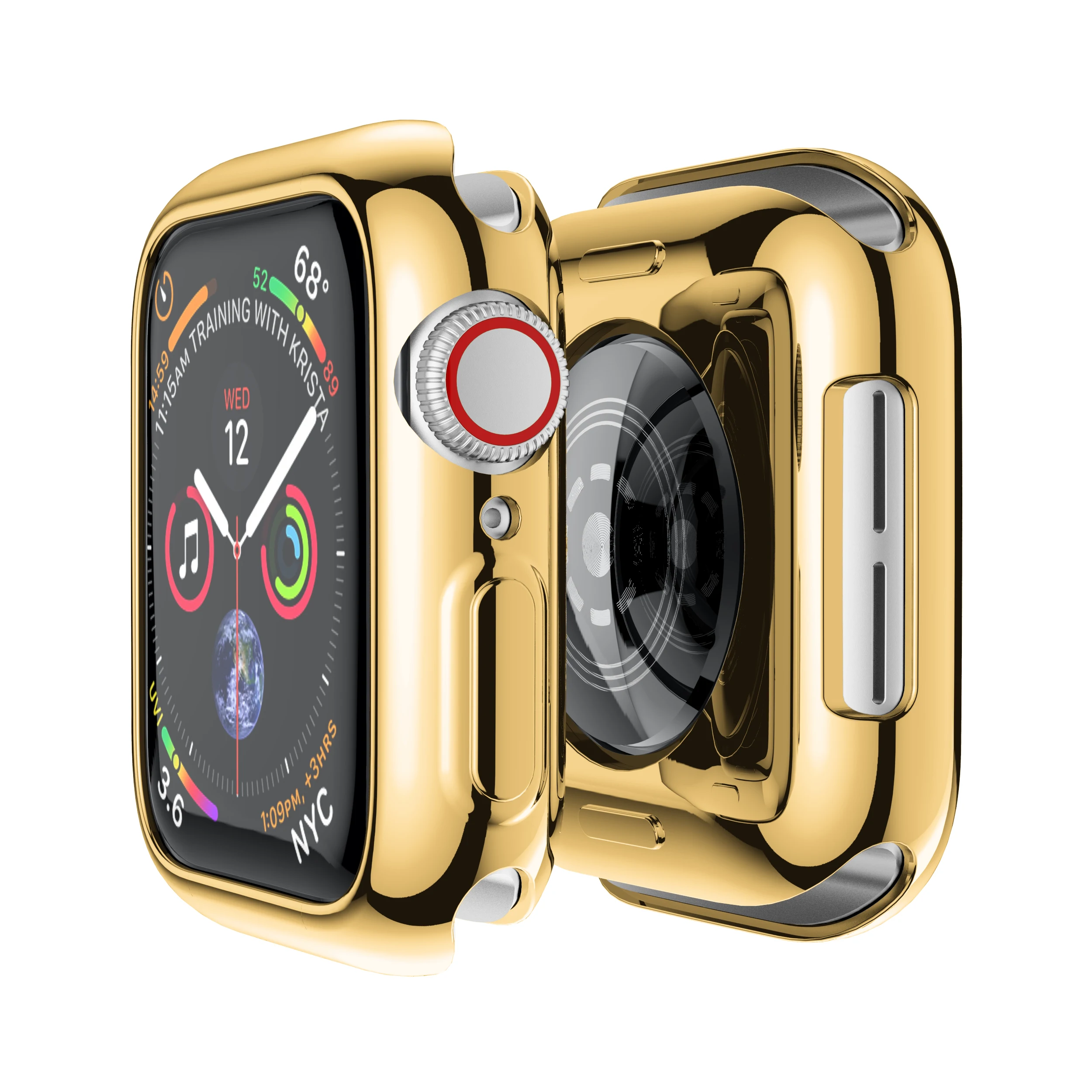  Чехол Eraysun из ТПУ для Apple Watch Series 5 4 44 мм 40 защитный чехол с рамкой идеальный бампер