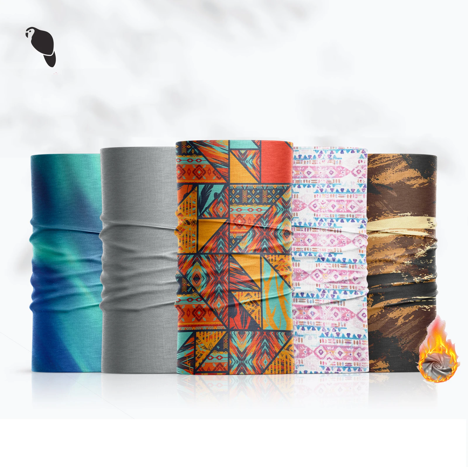 Wholesale Multifunctional Headwear Seamless Neck Tube Bandana Winter Neck Gaiter Buffs Thick Fabric