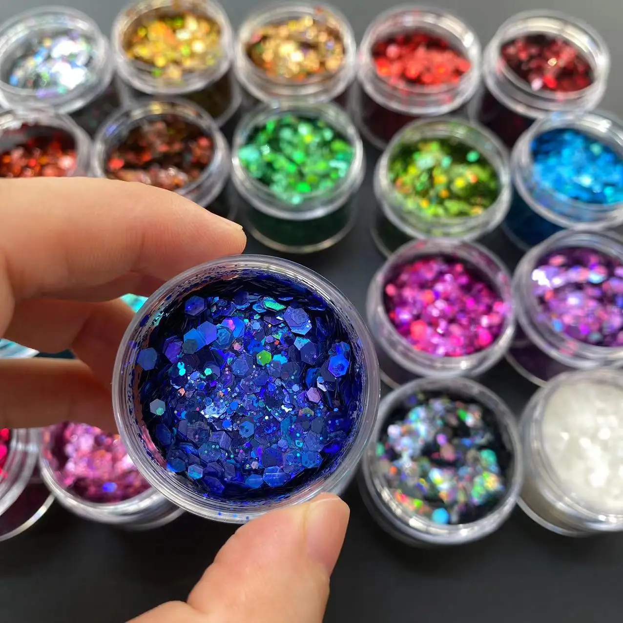 Holographic Flake Glitter Wholesale Ultra Fine Eu Mirco Chunky Glitter Powder For Nails