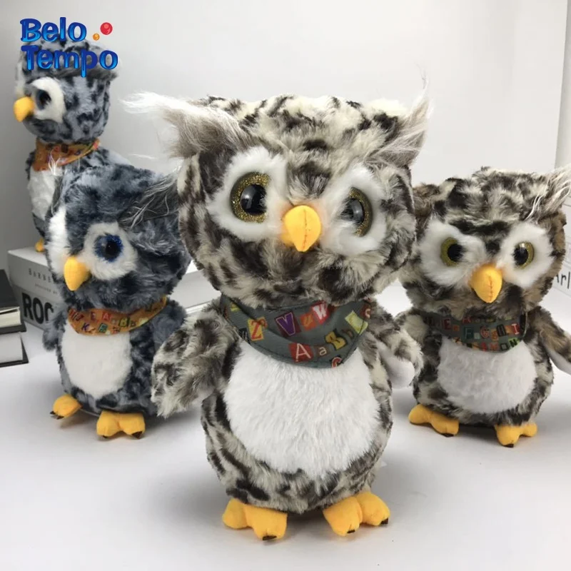 Заводская Новинка, индивидуальная плюшевая игрушка, набивные животные, электрическая игрушка среди нас, 25 см, электрическая светящаяся плюшевая игрушка в виде совы