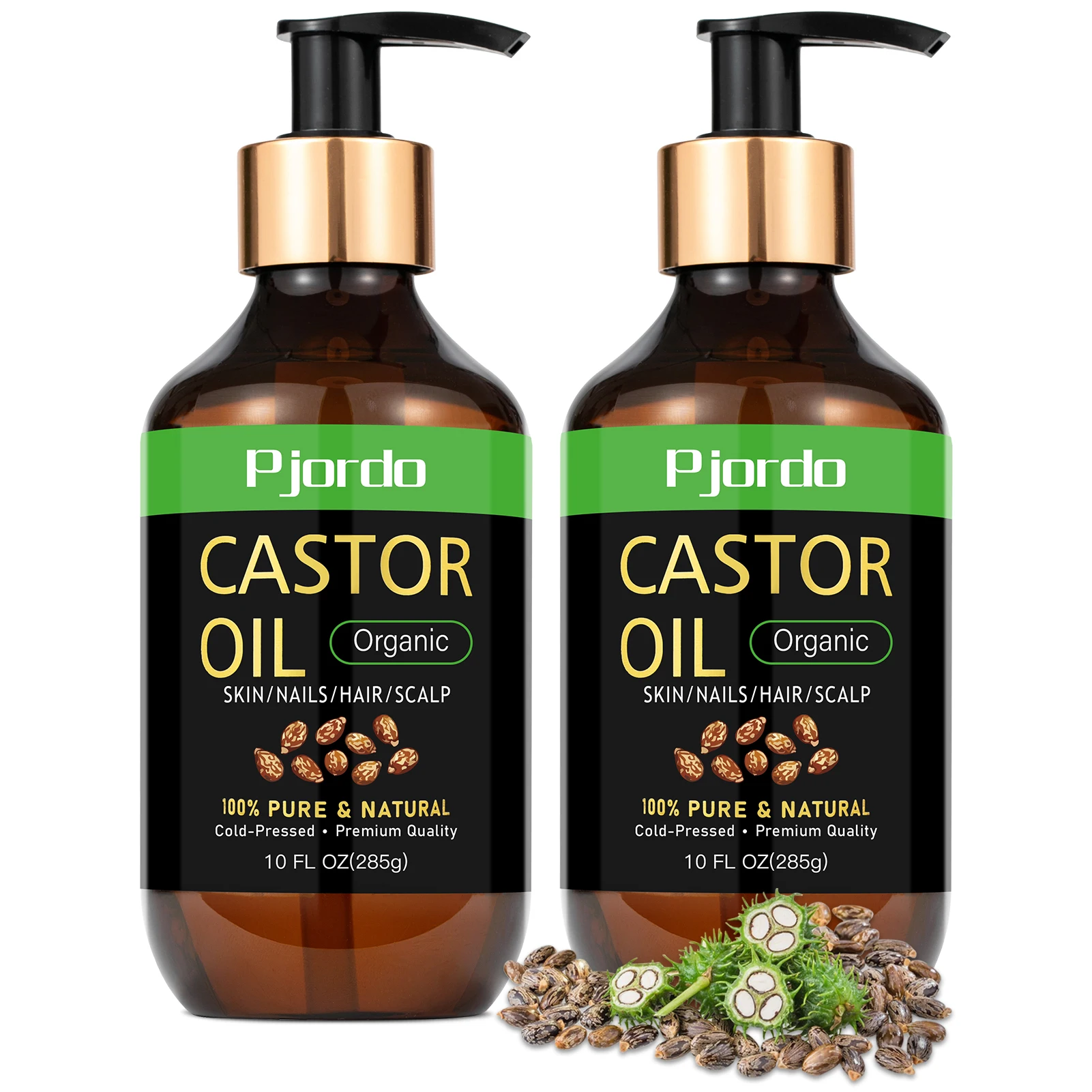 Private label 100% Natural Castor Oil Cold Pressed Organic Castor Oil For Hair Growth and Eyelashes 10 OZ Castor Essential Oil