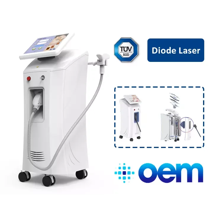 New Vertical Diode Laser 3 Waves 755 808 1064nm/808nm Diode Laser body face permanent laser hair removal beauty machine