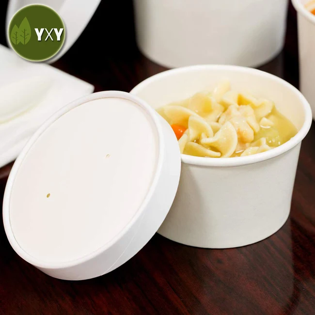 Get!!!  Take Away Disposable White Paper Soup Cup