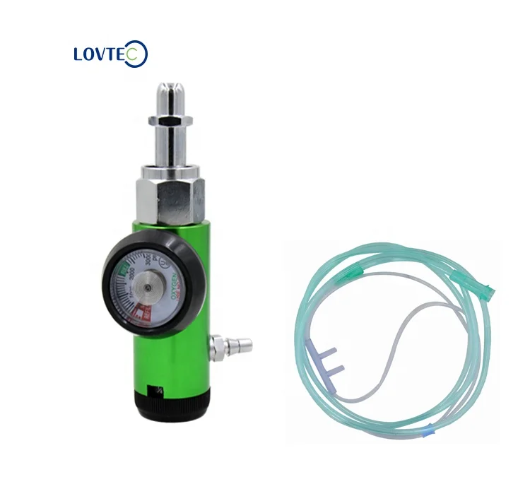 Lovtec cga540 G5/8female medical oxygen regulator with humidifier bottle flow meter