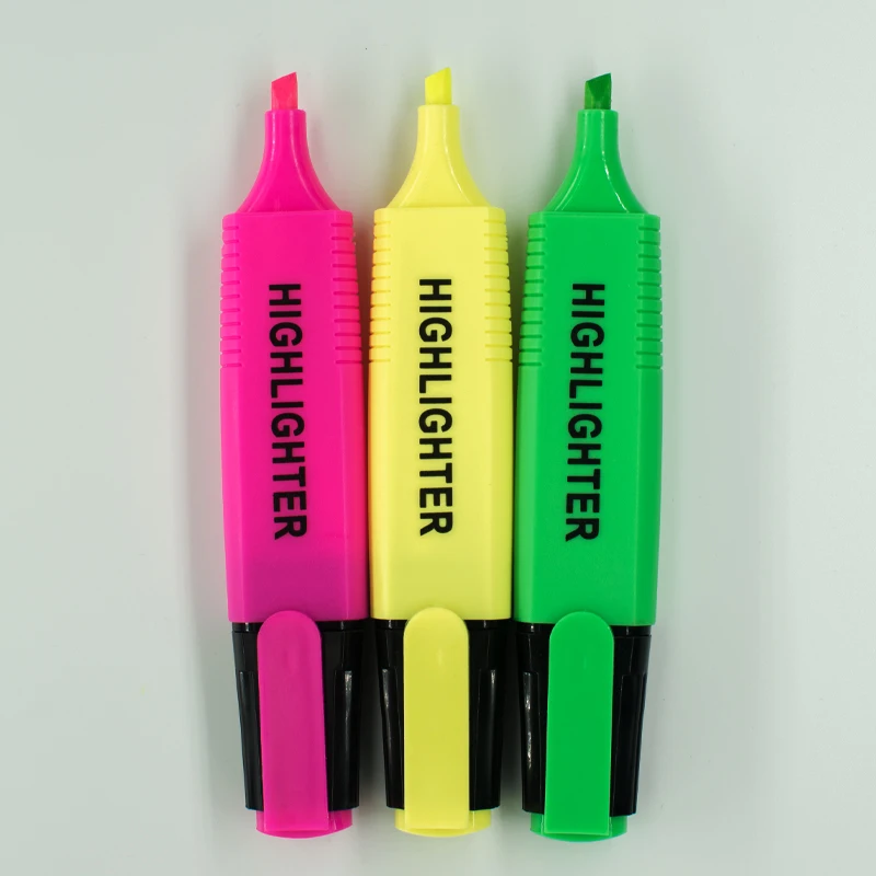 
EN-71 high quality stationery neon color highlighter marker with custom logo 