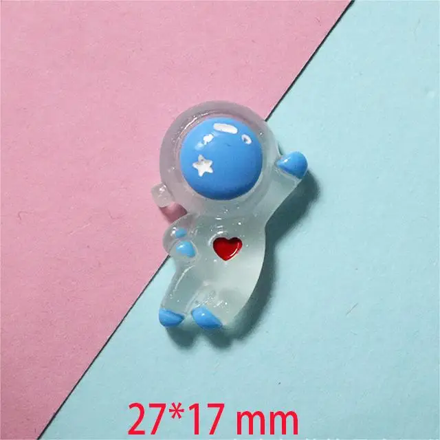 Wholesale Fashion  Glow Astronaut Planet Rocket Space Resin Diy  Accessories Shoes Hairpin Rope Hairpin Accessories