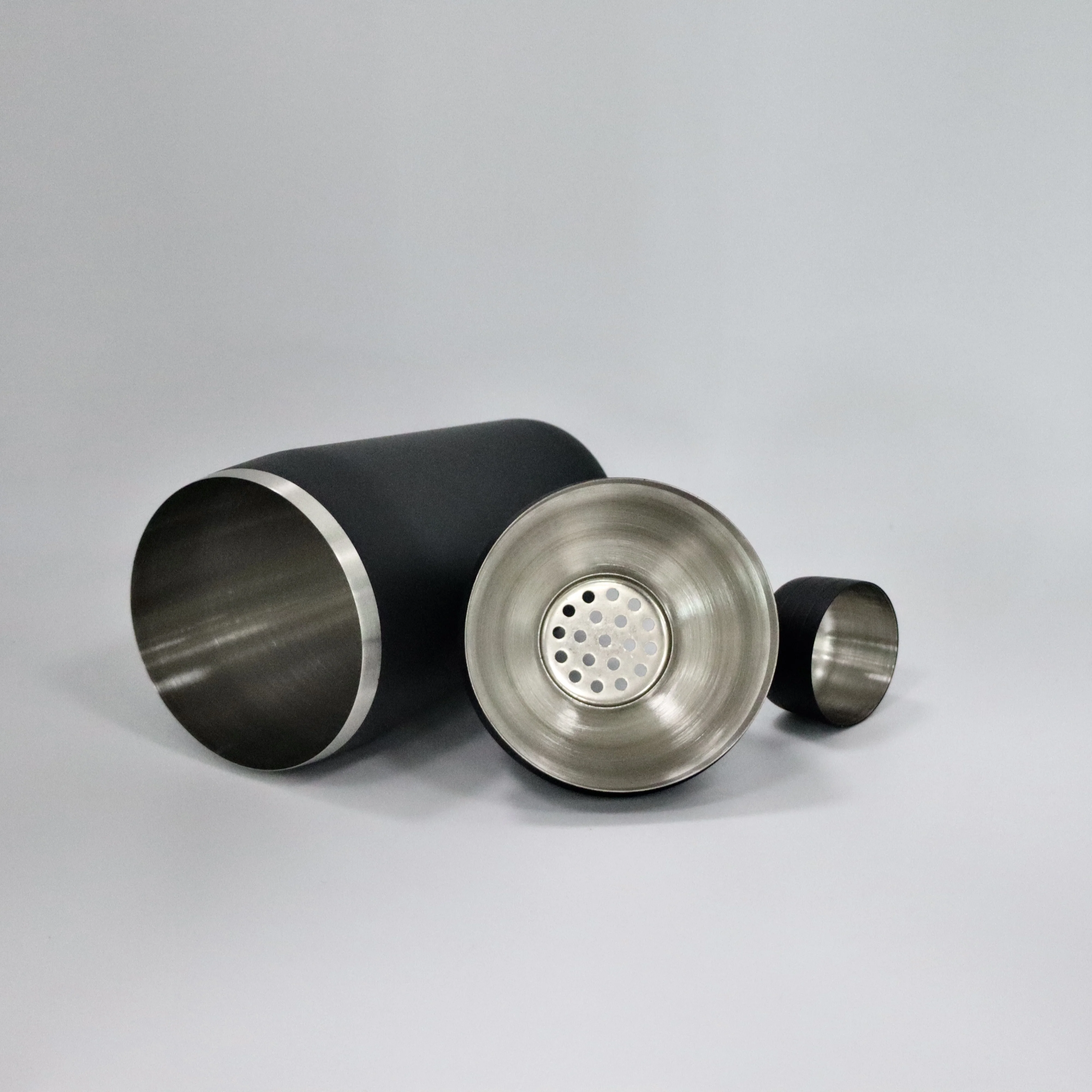 Gift Box Bar Tool Fancy Cocktail Set Stainless Steel Spray Painted Matte Black Cocktail Shaker Jigger Clip Spoon Ice Hammer Sets