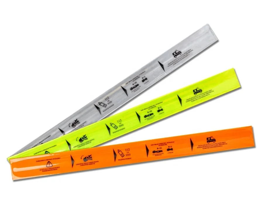 Glow in Dark Reflex Slap Wrap Plastic Slap Armband Reflective Slap Bands Reflective Safety Band Safety Reflector Tape Straps