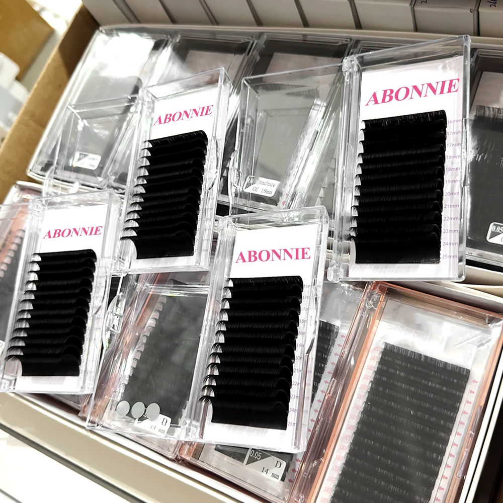 03 cashmere lash extensions pbt fiber luxury mink lash extension tray matte black cashmere lash extensions volume trays