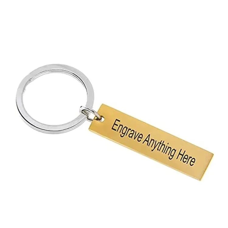 Customized Gift Metal Letters Blank Motel Keychain Hotel Keychain With A Metal Ring Promotional Hotel Keychains