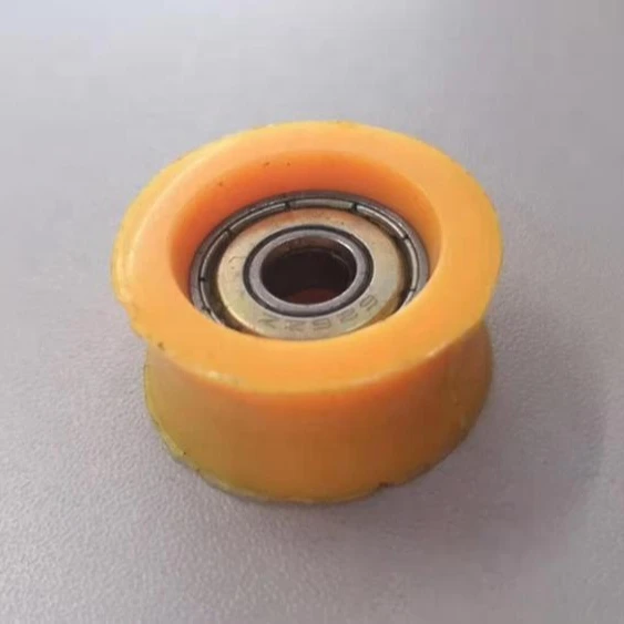 U groove guiding small plastic pulley wheels with bearings  for rail sliding