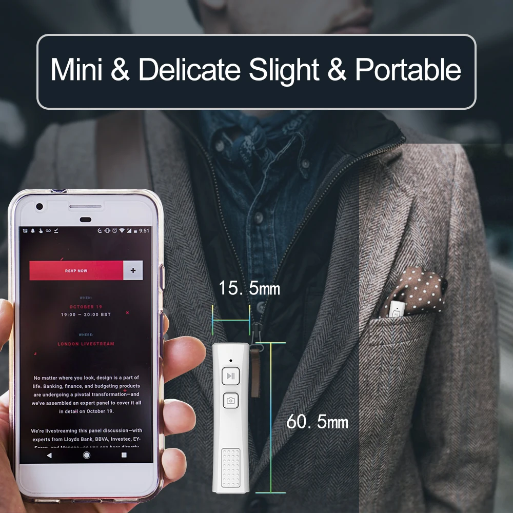 Car Audio Transmitter Receiver with Camera Voice Assistant Function, Wireless Music Receiver Adapter