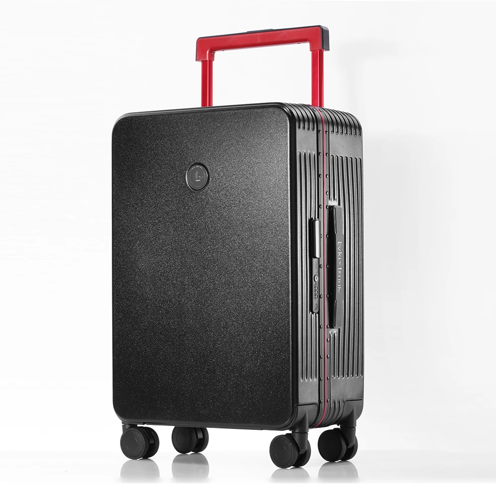 Prosperity Wide Trolley Suit case Travel Small Zipperless Luggage Bags Trunk Suitcase Aluminium