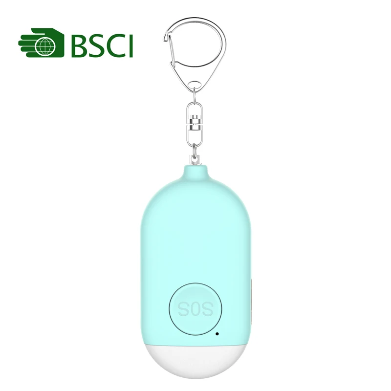 130dB USB перезаряжаемые тянуть булавки сирена звук SOS Кнопка активированный персональный сигнал тревоги брелок со светодиодной