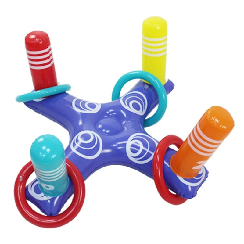 Inflatable PVC toys for family games Inflatable ring swimming pool game toy with four rings
