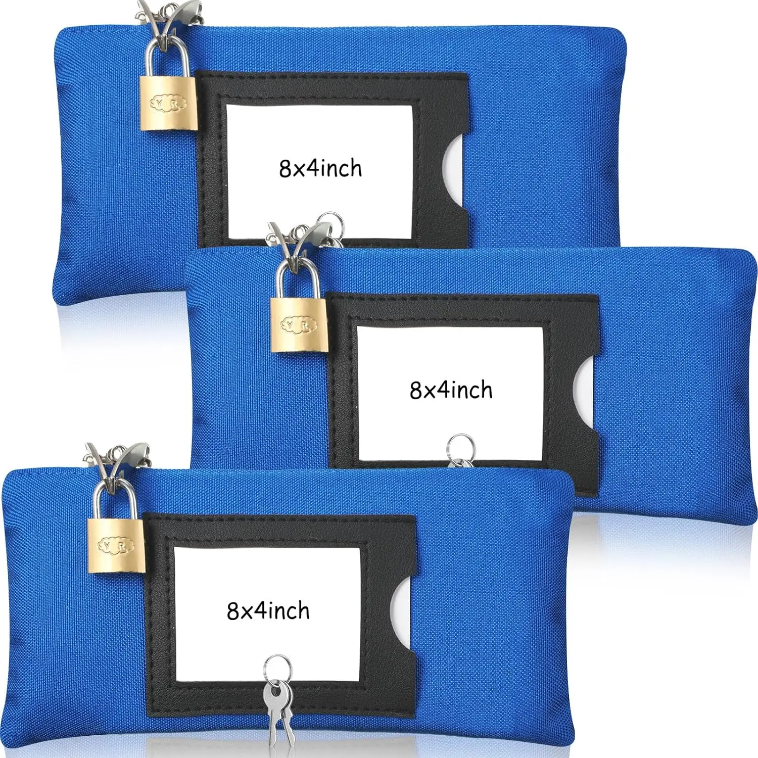 Waterproof Cash Bags with Lock Oxford Cloth Document Bags for Bank Deposits Business Personal