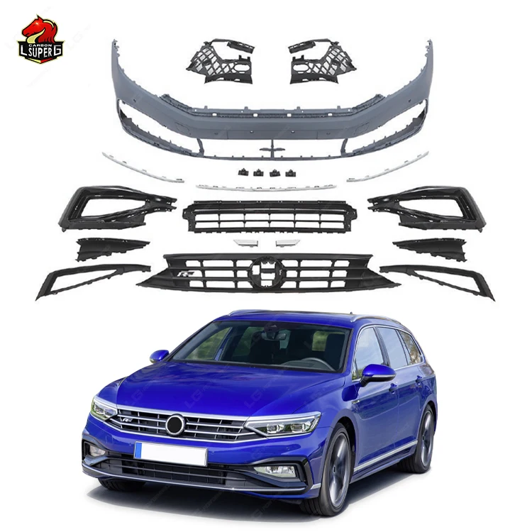 Upgrade B8.5 R Line Style Front Grill Car Front Bumper For Volkswagen Passat B8 2020 Body kit