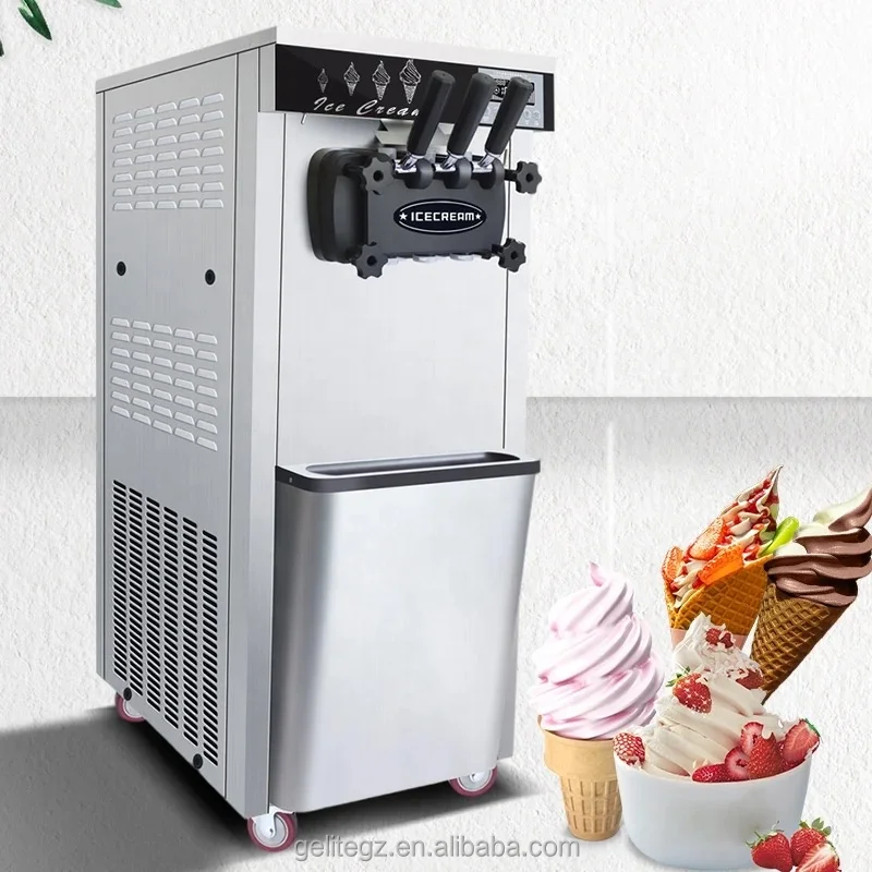 Заводские продажи 18 л/ч машина для мягкого мороженого 2 + 1 вкуса профессиональный коммерческий магазин