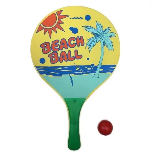 2024 Hot Selling Beach Tennis Racket Set Wooden Beach Paddle Training Outdoor Sports For Kids Wholesale