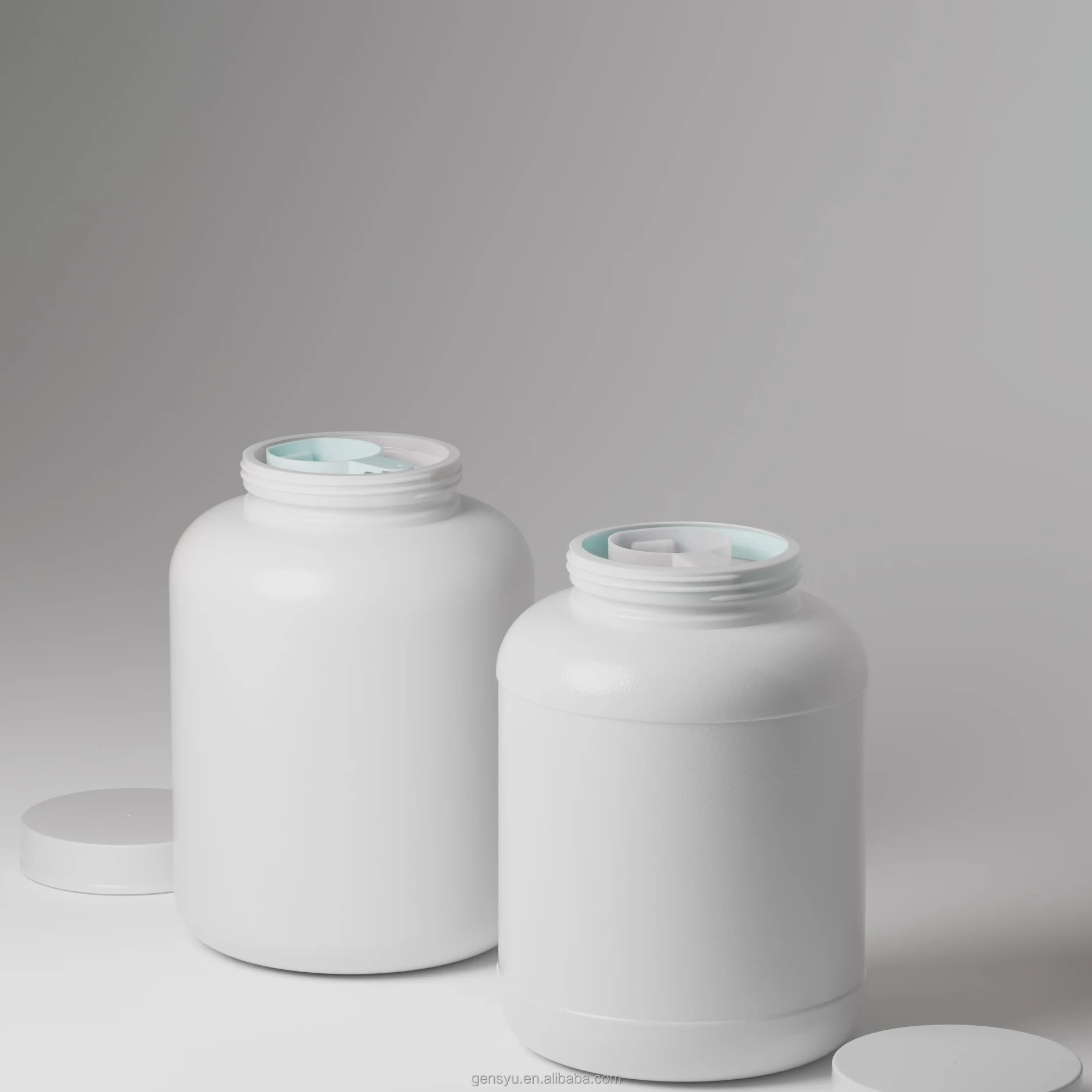 Innovative Scoop Hook Design for Easy Access to Soybean Protein, Whey Protein, Coffee Beans & Powder Plastic Powder Bottle