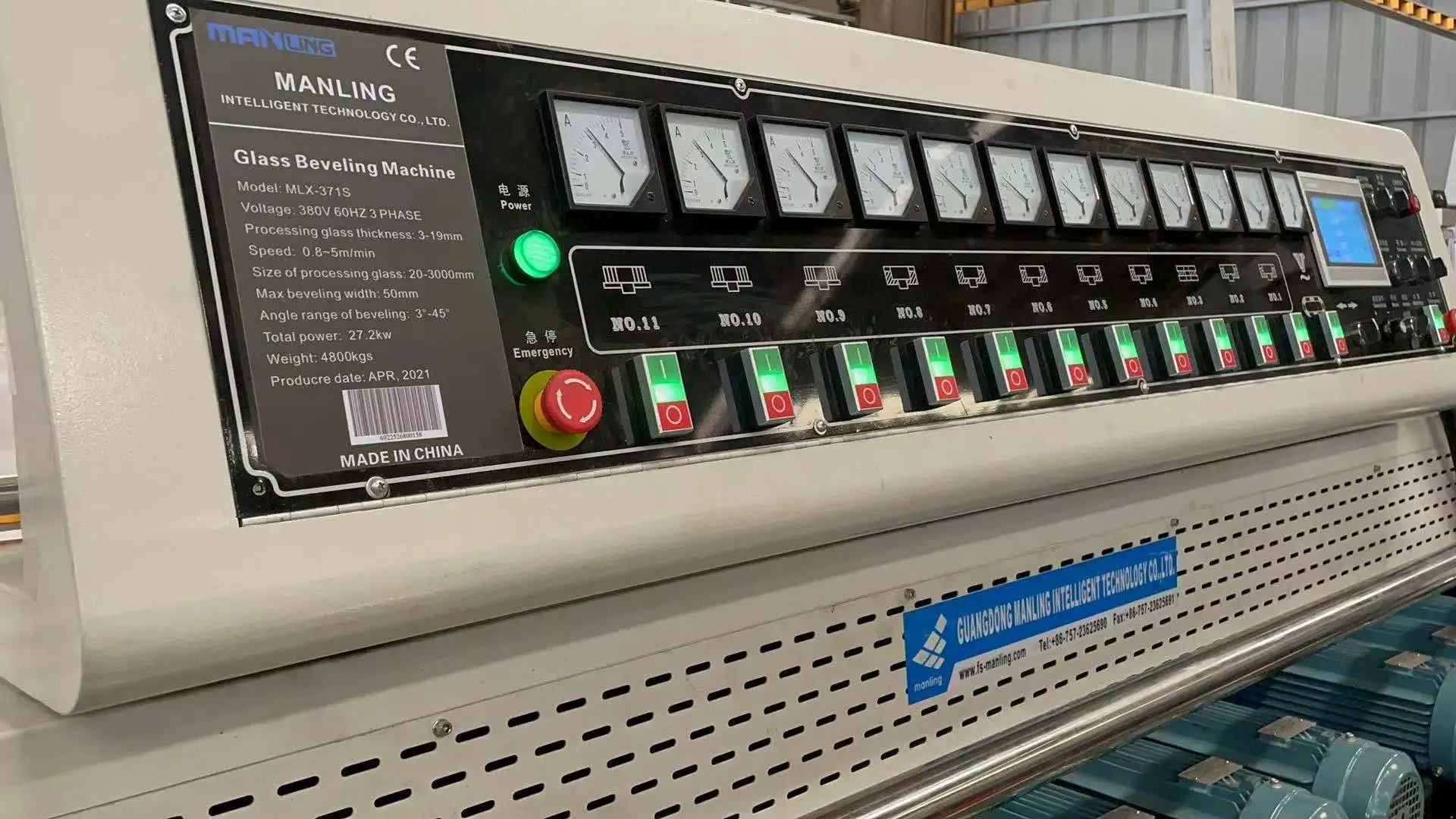 High Efficiency Building Glass Bevelling Polishing Edging Machine For Shop