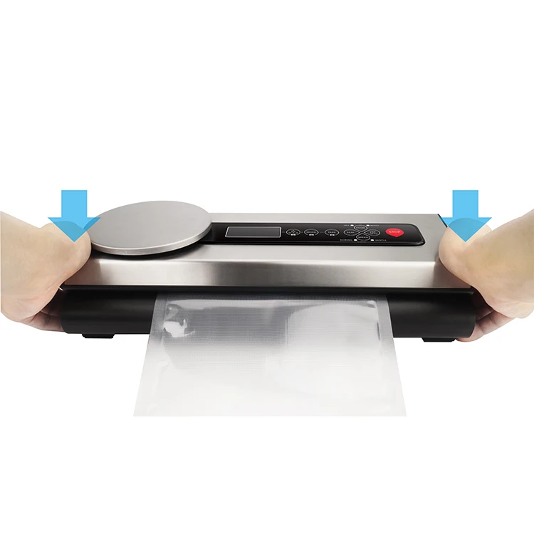 VS6601M DC/AC Compatible High Speed Continuous Sealing Compact Vacuum Sealer Machine with Digital Scale