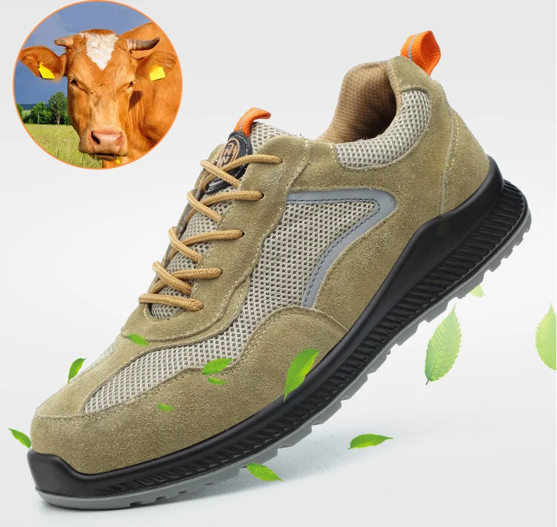 Fashionable labor safety shoes for outdoor casual non metal plastic toe protective footwear in lightweight