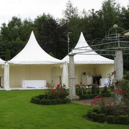 Guangzhou Outdoor 3x3m Pagoda Tent Double Garden Canopy Waterproof PVC Fireproof Polyester Small Party Events Exhibitions Pagoda