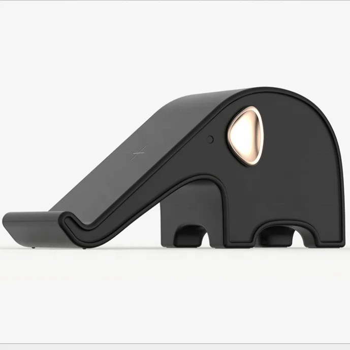 
Most Popular Elephant Fast Wireless Charger Mobile Phone Holder Charger With Micro Port 