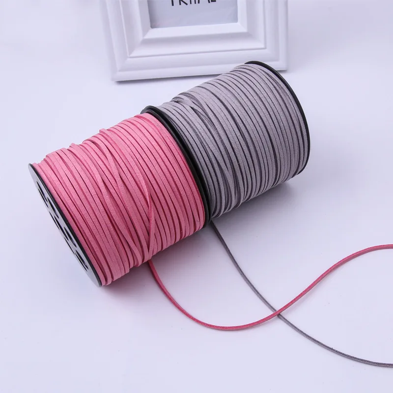Leather Cord Flat Soft Suede Rope for bracelet necklace or gift packaging