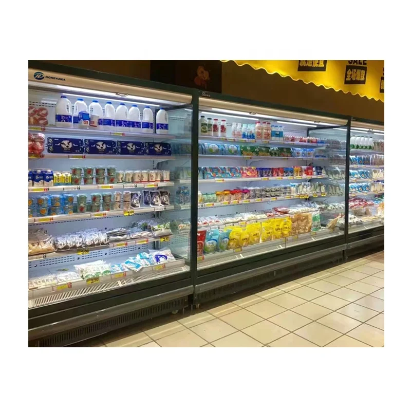 Supermarket Refrigerated Fruit Vegetable Fridge multideck open chiller