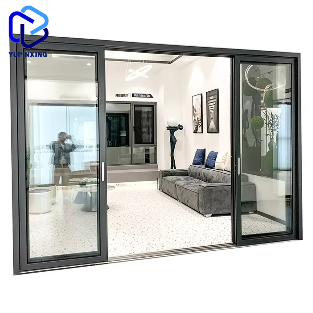 Manual soundproof automatic hdsafe european multi patio lift and crittal glass system aluminium design double slide screen door